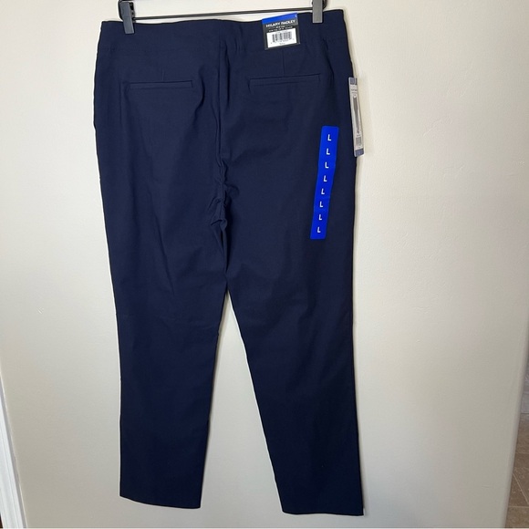 NWT Hilary Radley Women's Pull-On Mid Rise Slim Leg Pants Navy Blue size large - Picture 9 of 11